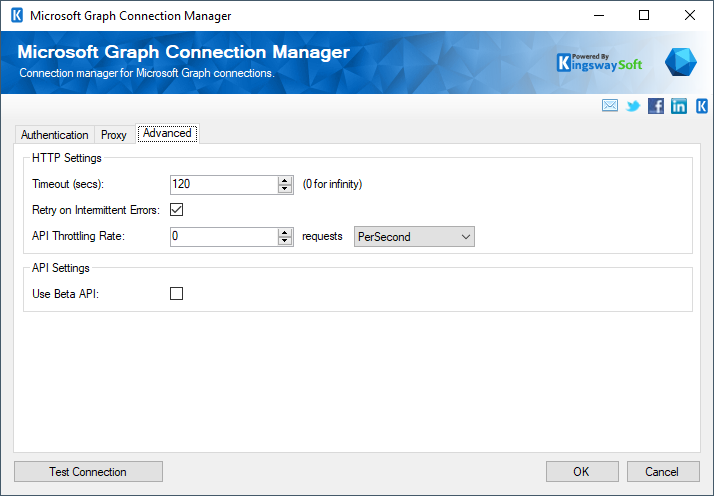Microsoft graph Connection Manager